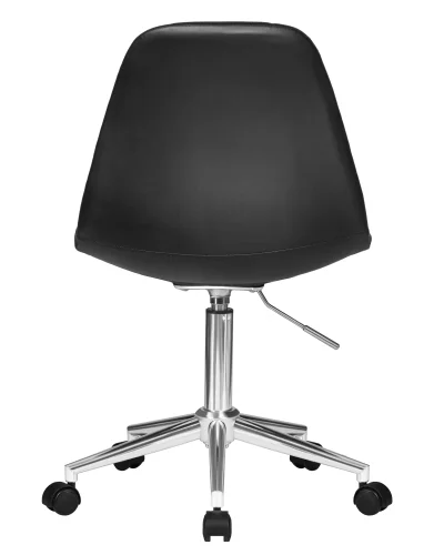 Офисное кресло набор 2 шт. SET-2 9800-LM MONTY, цвет чёрный Dobrin, /экокожа, ножки/металл/хром, размеры - 820*930***620*620 фото 6