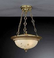 Люстра подвесная  PL 6318/3 Reccagni Angelo жёлтая на 3 лампы, основание золотое в стиле классика 