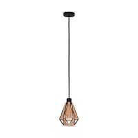Светильник подвесной Adwickle 43776 Eglo бежевый 1 лампа, основание чёрное в стиле лофт модерн 