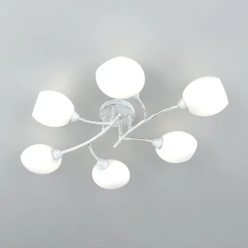 Люстра потолочная Флорида CL148160 Citilux белая на 6 ламп, основание белое в стиле современный  фото 9