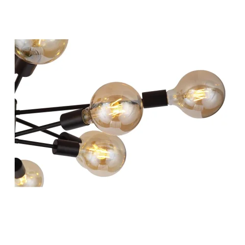 Люстра потолочная лофт Ano SL419.402.12 Evoluce без плафона на 12 ламп, основание чёрное в стиле лофт фото 6 Люстра потолочная лофт Ano SL419.402.12 Evoluce без плафона на 12 ламп, основание чёрное в стиле лофт фото 6