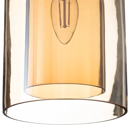 Светильник подвесной Paio A7015SP-1BK Arte Lamp янтарный 1 лампа, основание чёрное в стиле модерн кантри  фото 4