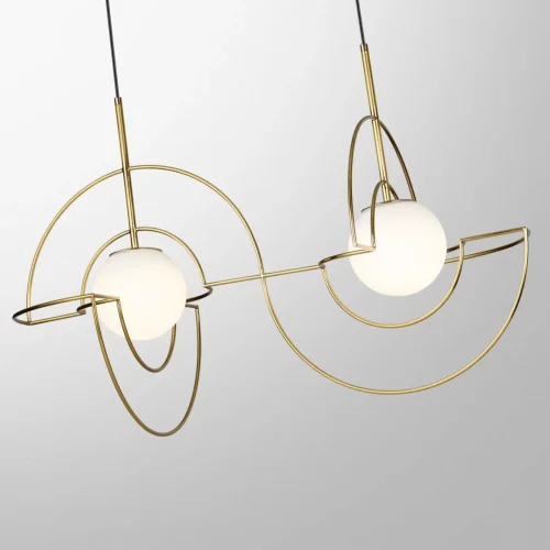 Светильник подвесной ЛЕД Futurum 7195/10L Odeon Light белый на 1 лампу, основание бронзовое в стиле хай-тек линейный фото 3