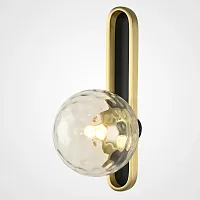 Бра Dixon 229035-22 ImperiumLoft прозрачный 1 лампа, основание золотое в стиле  молекула шар