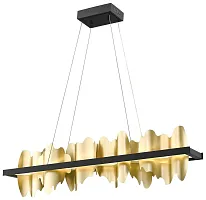 Светильник подвесной LED Lando WE476.03.423 Wertmark золотой 1 лампа, основание чёрное в стиле современный 