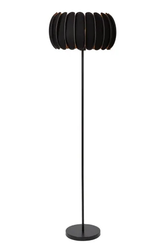 Торшер Spencer 34745/81/30 Lucide  чёрный 1 лампа, основание чёрное в стиле винтаж
