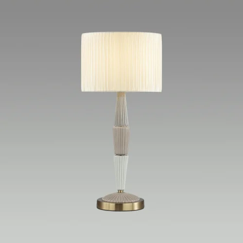 Настольная лампа Latte 5403/1T Odeon Light бежевая 1 лампа, основание бронзовое керамика металл в стиле классический  фото 5