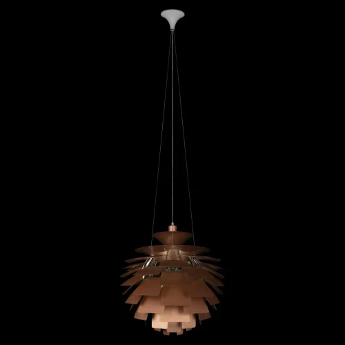Светильник подвесной Artichoke 10156/600 Brass LOFT IT бронзовый на 3 лампы, основание белое в стиле флористика арт-деко фото 2