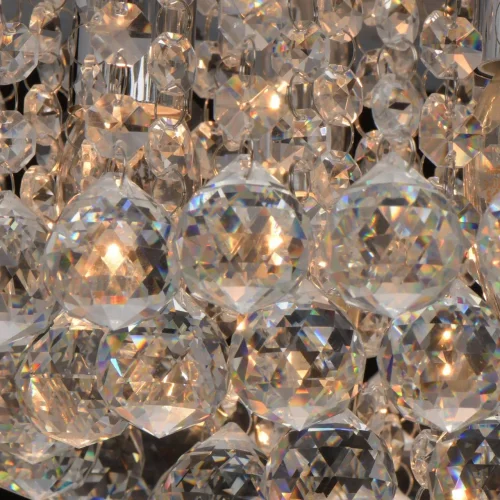 Люстра потолочная хрустальная Венеция 276014605 MW-Light прозрачная на 5 ламп, основание матовое серебро в стиле современный  фото 7