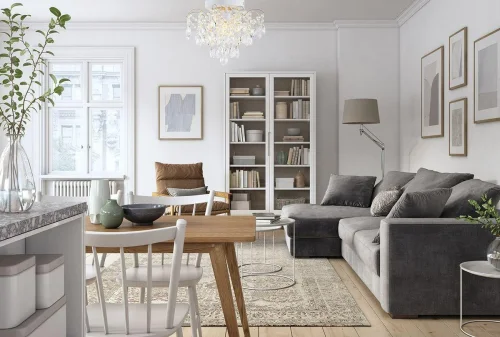 Люстра потолочная Selena 1126/4 Escada прозрачная на 4 лампы, основание белое в стиле классический фото 7