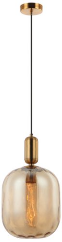 Светильник подвесной Base 2124/03/01P Stilfort бежевый 1 лампа, основание медь в стиле современный лофт выдувное
