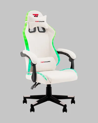 Кресло спортивное TopChairs Druid, белый УТ000039468 Stool Group, белый/экокожа, ножки/полимер/чёрный, размеры - 1170*1270**** фото 5