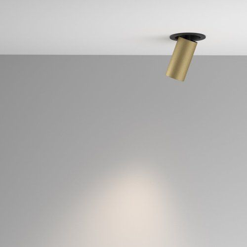 Светильник точечный Artisan C081CL-01-GU10-MG Maytoni матовый золото 1 , основание чёрное в стиле хай-тек современный трубочки фото 4