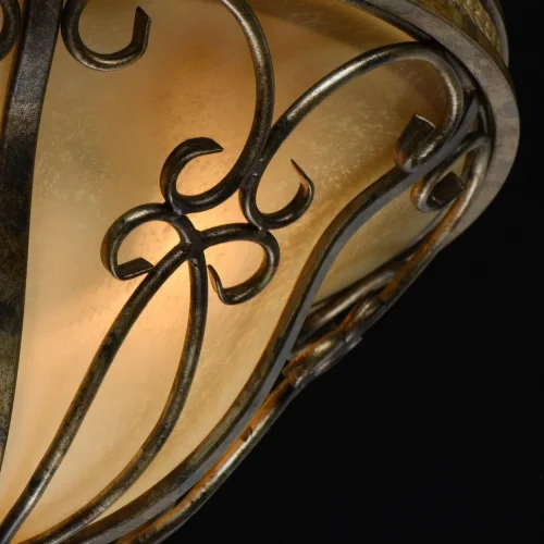 Светильник потолочный Айвенго 669011203 Chiaro жёлтый 3 лампы, основание античное бронза в стиле кантри  фото 5