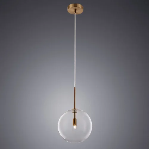 Светильник подвесной Cameron A7720SP-1AB Arte Lamp прозрачный 1 лампа, основание античное бронза в стиле современный шар фото 2