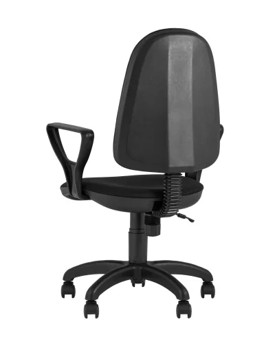 Кресло компьютерное престиж черное УТ000025953 Stool Group, чёрный/ткань, ножки/пластик/чёрный, размеры - ****620*590 фото 5