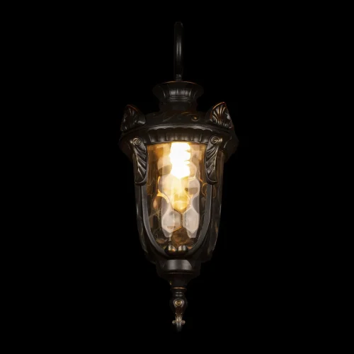 Настенный светильник Marbella 100002W LOFT IT уличный IP55 чёрный 1 лампа, плафон прозрачный в стиле классический E27 фото 4