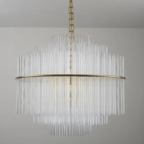 Люстра подвесная NOCTURNE D80 168485-26 ImperiumLoft прозрачная на 12 ламп, основание золотое в стиле современный фото 6 Люстра подвесная NOCTURNE D80 168485-26 ImperiumLoft прозрачная на 12 ламп, основание золотое в стиле современный фото 6