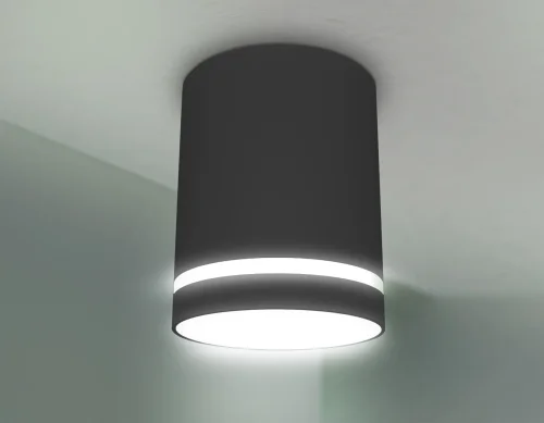 Светильник накладной TN3204 Ambrella light чёрный 1 лампа, основание чёрное в стиле модерн круглый фото 6