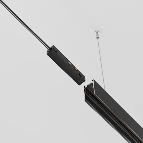 Ввод питания Magnetic track system TRA034B-42B Maytoni чёрный в стиле современный хай-тек для светильников серии Magnetic track system Exility подвесной встраиваемый накладной exility тонкая магнитная магнитный фото 5