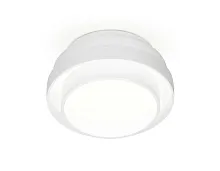 Светильник накладной TN601 Ambrella light белый 1 лампа, основание белое в стиле хай-тек современный круглый