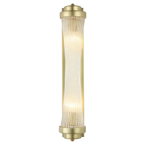 Бра LSP-8752 Lussole прозрачный на 2 лампы, основание матовое золото в стиле классический современный 