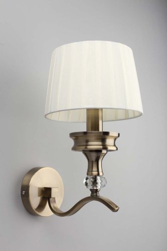 Бра Arosio OML-88411-01 Omnilux бежевый на 1 лампа, основание бронзовое в стиле классический  фото 3
