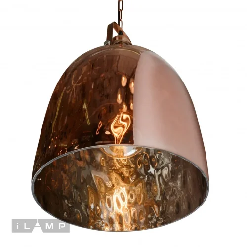 Светильник подвесной Metrica A1507/B3 BR iLamp коричневый 1 лампа, основание розовое в стиле современный  фото 3