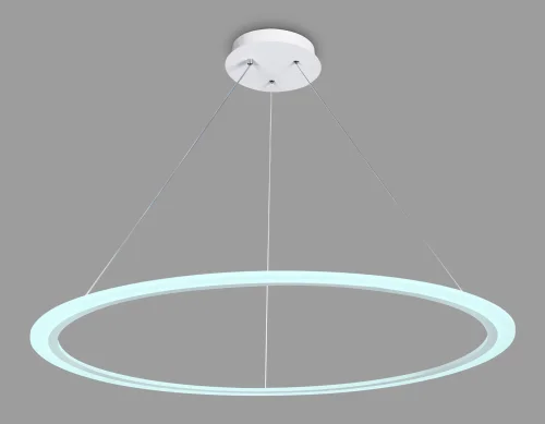 Светильник подвесной LED с пультом FA4351 Ambrella light белый 1 лампа, основание белое в стиле современный хай-тек минимализм с пультом кольца фото 3