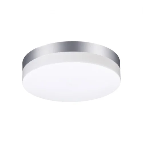 Потолочный светильник уличный LED Opal 358883 Novotech уличный IP54 серебряный на 1 лампу, плафон белый в стиле хай-тек современный LED