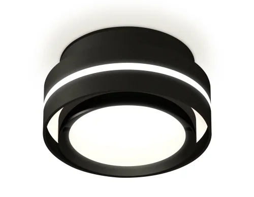Светильник накладной XS8414001 Ambrella light чёрный 1 лампа, основание чёрное в стиле хай-тек круглый