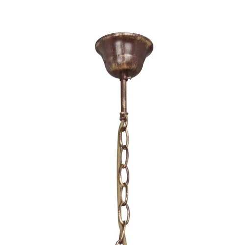 Люстра подвесная V1161/6 Vitaluce без плафона на 6 ламп, основание коричневое в стиле ковка кантри  фото 4