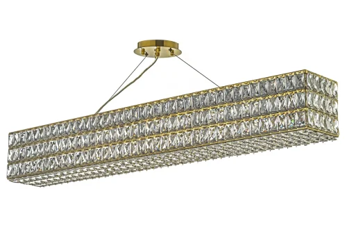 Люстра подвесная Lioni E 1.5.120x16.100 G Arti Lampadari прозрачная на 10 ламп, основание золотое в стиле классический современный 