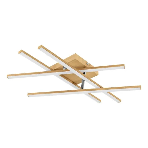 Светильник потолочный LED Lasana 901104 Eglo бежевый коричневый на 1 лампу, основание коричневое бежевое в стиле современный хай-тек 