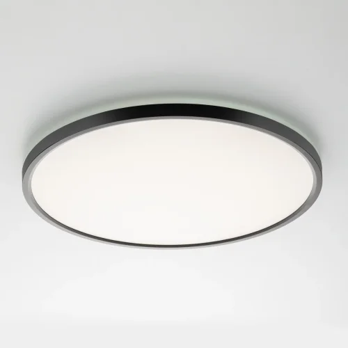 Светильник потолочный LED с пультом Norma CL749401 Citilux белый на 1 лампу, основание чёрное в стиле современный хай-тек круглый с пультом фото 6
