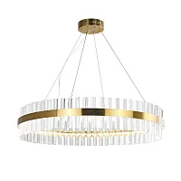 Люстра подвесная LED Placerat 4012-8P Favourite прозрачная на 1 лампа, основание золотое в стиле модерн 