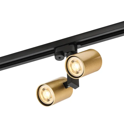 Трековый светильник однофазный CLT 0.31 001 60C2 BL-GO Crystal Lux золотой для шинопроводов серии CLT 0.31 чёрный фото 2