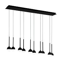 Светильник подвесной LED Nucetto 39713 Eglo чёрный 10 ламп, основание чёрное в стиле современный 
