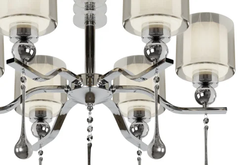 Люстра подвесная Milano 70291-6 CR iLamp серая на 6 ламп, основание никель в стиле современный американский фото 3 Люстра подвесная Milano 70291-6 CR iLamp серая на 6 ламп, основание никель в стиле современный американский фото 3