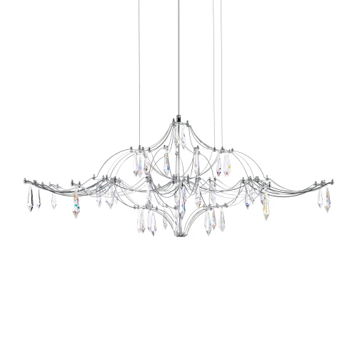 Люстра подвесная ЛЕД Мира / Mira 10587/1000 Silver Asfour LOFT IT прозрачная на 1 лампу, основание серебряное в стиле арт-деко капли фото 3 Люстра подвесная ЛЕД Мира / Mira 10587/1000 Silver Asfour LOFT IT прозрачная на 1 лампу, основание серебряное в стиле арт-деко капли фото 3
