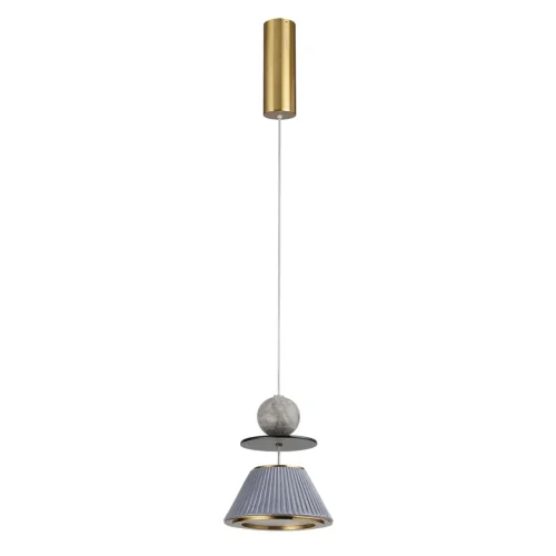 Светильник подвесной ЛЕД Джаз (Jazz) 5475/10LG Odeon Light голубой на 1 лампу, основание латунь в стиле классический современный Светильник подвесной ЛЕД Джаз (Jazz) 5475/10LG Odeon Light голубой на 1 лампу, основание латунь в стиле классический современный