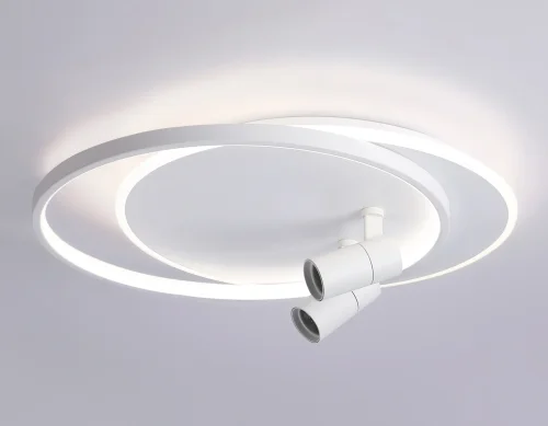 Светильник потолочный LED с пультом FL51391 Ambrella light белый 1 лампа, основание белое в стиле хай-тек современный с пультом фото 7