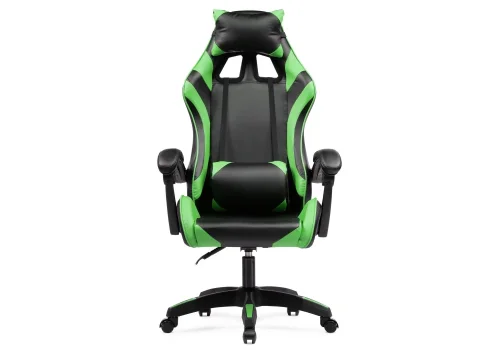 Кресло игровое Rodas black / green 15244 Woodville, зелёный/искусственная кожа, ножки/пластик/чёрный, размеры - *1310***670*600 фото 2