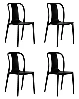 Набор 4 шт Стул обеденный DOBRIN ADAM (черный) цвет сиденья черный, цвет основания черный Dobrin, /, ножки/пластик/, размеры - *875****