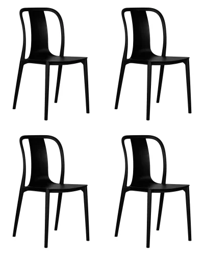 Набор 4 шт Стул обеденный DOBRIN ADAM (черный) цвет сиденья черный, цвет основания черный Dobrin, /, ножки/пластик/, размеры - *875****