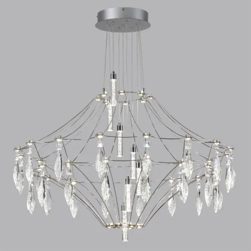 Люстра подвесная LED Flamenco 6699/51CL Odeon Light прозрачная хром на 1 лампу, основание хром в стиле классический фото 4