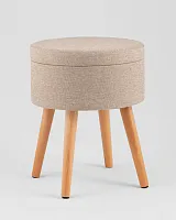 Пуф с ящиком Store Woody, рогожка бежевая УТ000040157 Stool Group на 1 , основание в стиле современный 
