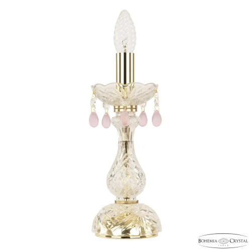 Настольная лампа 112L/1-27 G V7010 Bohemia Ivele Crystal без плафона 1 лампа, основание золотое прозрачное стекло хрусталь металл в стиле классический виноград