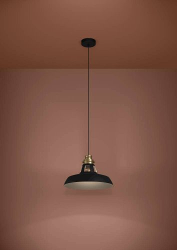 Светильник подвесной Estepona 390229 Eglo чёрный 1 лампа, основание чёрное в стиле лофт современный  фото 2