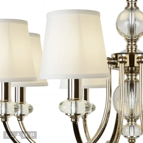 Люстра подвесная Magic P2344-8 nic iLamp белая на 8 ламп, основание никель в стиле современный американский фото 3